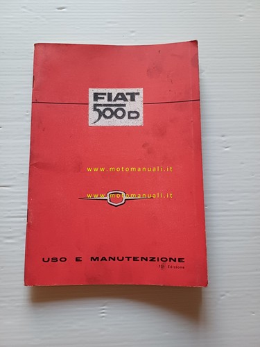 Fiat 500 1962 - manuale, uso