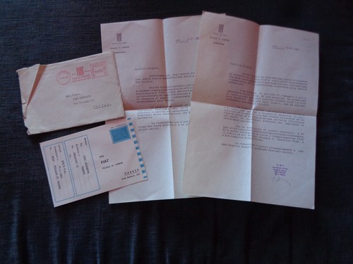 Lotto cartaceo documenti fiat - documenti,